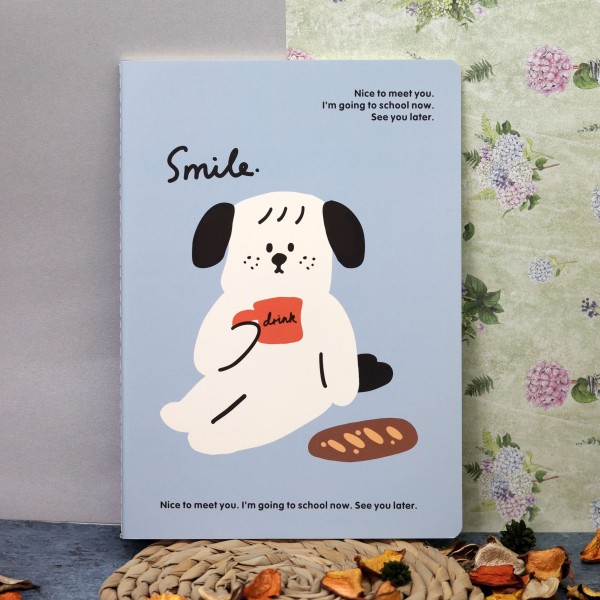 Тетрадь (B5) «Dog smile», blue (18.5*26) 