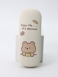 Чехол для очков "Enjoy life it's delicious", yellow