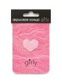 Кольцо акриловое GIRLY "Pink heart", pink (d=1,7 см)