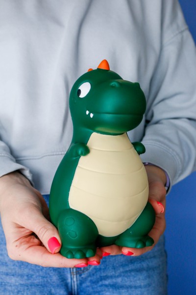 Копилка «Dinosaur», green (21 см), пластик 
