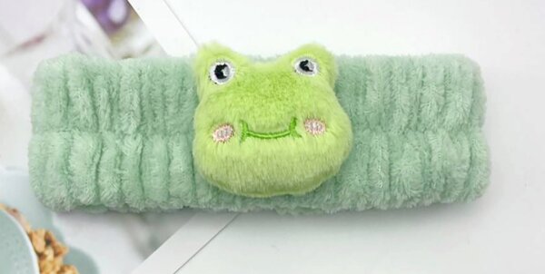 Повязка на голову "Cute frog", green 