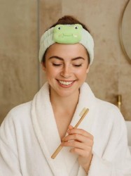 Повязка на голову "Cute frog", green