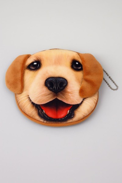 Кошелёк плюшевый "Happy dog", brown (11*10 см) 