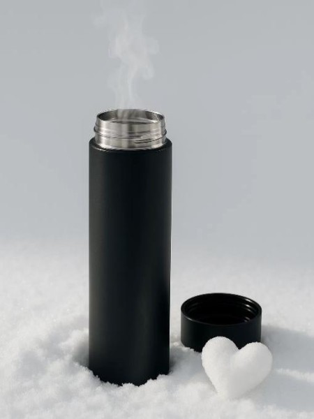Термос с датчиком температуры «Metallic», black (500 ml) 