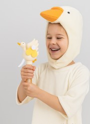 Портативный механический ручной вентилятор «Funny goose», white
