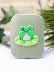 Зеркало с расческой "Froggy", green