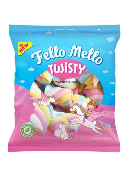 Жевательный зефир (Marshmallows) "FELLO MELLO" TWISTY 85 гр 