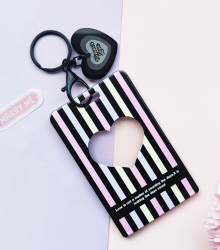 Футляр для карт с брелоком "Forever love", black