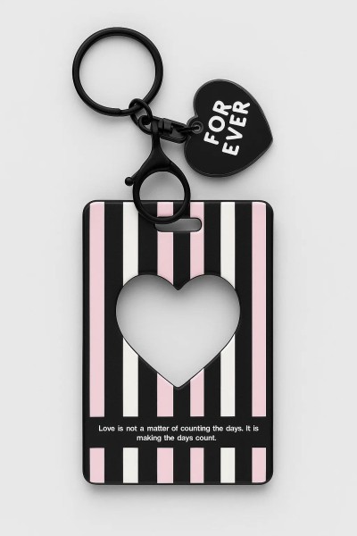 Футляр для карт с брелоком "Forever love", black 
