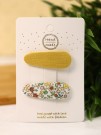 Набор заколок для волос "Flower princess", yellow, 2 шт. в наборе