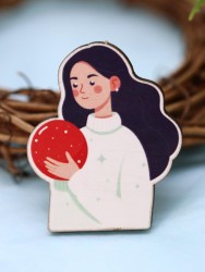 Значок ECO из дерева "Волшебство"