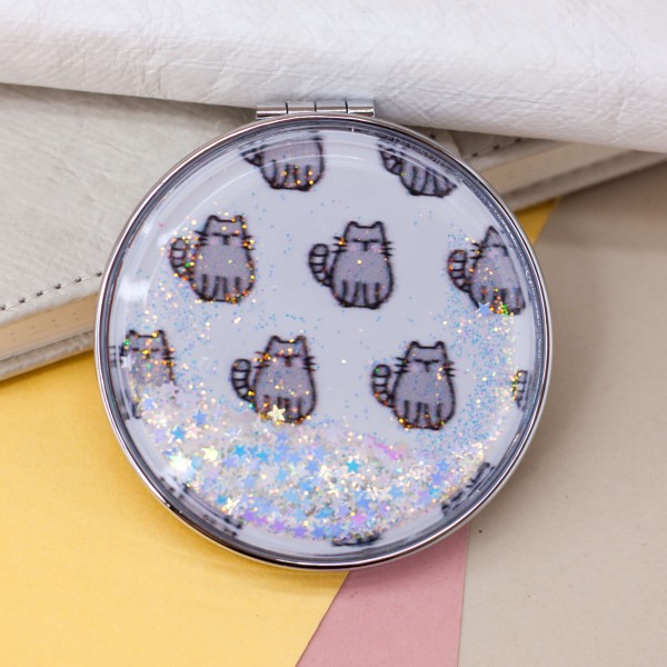 Зеркало-шейкер раскладное "Our design meow cat", white (7*7 см) 