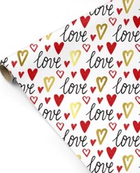 Упаковочная бумага «LoveWrap» 1 рулон, 50*70 см