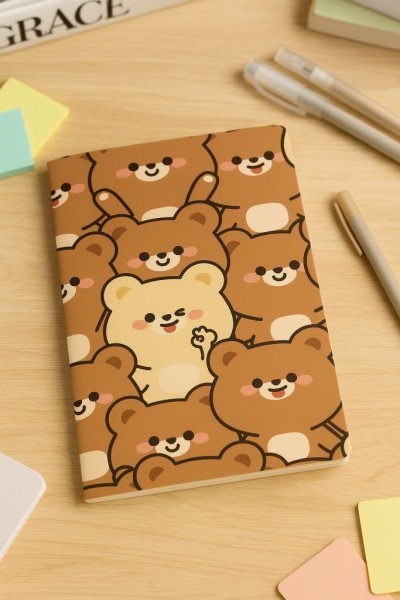 Блокнот (А5) "Many bear", brown (14.5*21) 