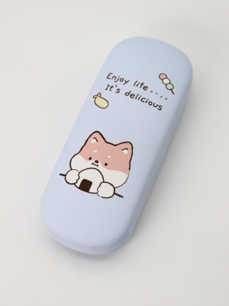 Чехол для очков "Enjoy life it's delicious", blue 