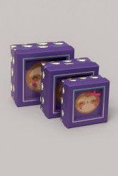 Набор подарочных коробок 3 в 1 «Cute sloth», 15*15*6.5-17*17*8-19*19*9.5