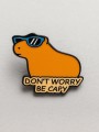 Значок металлический iLikeGift "Don't worry be capy"
