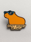 Значок металлический iLikeGift "Don't worry be capy"