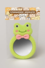 Плюшевое зеркало GIRLY "Round frog", green (8*14 см)