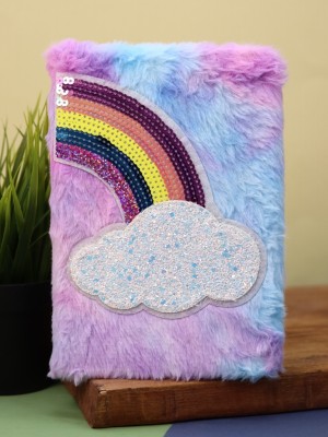 Блокнот плюшевый «Rainbow cloud», pink mix, 22 х 15 см, плотность 80 гр.