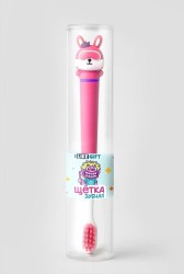 Зубная щётка для взрослых iLikeGift "Battle bunny", pink (21 см)