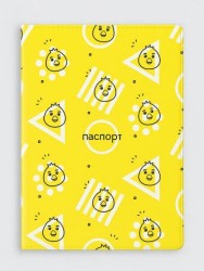ОБЛОЖКА ДЛЯ ПАСПОРТА «Crazy duck», yellow, плотность 600 мкм