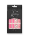 Накладные ногти GIRLY «Delicate flowers», 12 шт., с клеевыми пластинами