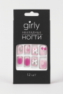Накладные ногти GIRLY «Delicate flowers», 12 шт., с клеевыми пластинами