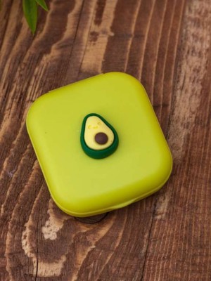 Контейнер для линз «Mini Avocado», green