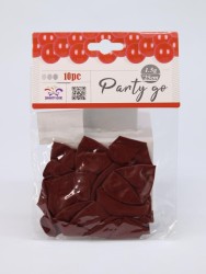 Набор воздушных шаров 10 шт. "Unified joy pack", pomegranate red (25 см)