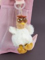 Плюшевый брелок "Laying hens", beige, 16 см