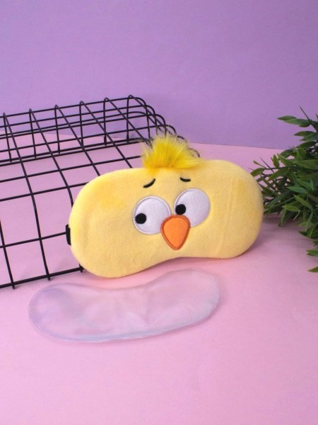 Маска для сна гелевая "Bird", yellow 