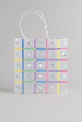 Пакет подарочный прозрачный «Transparent hose», hearts (22*21,5*10)