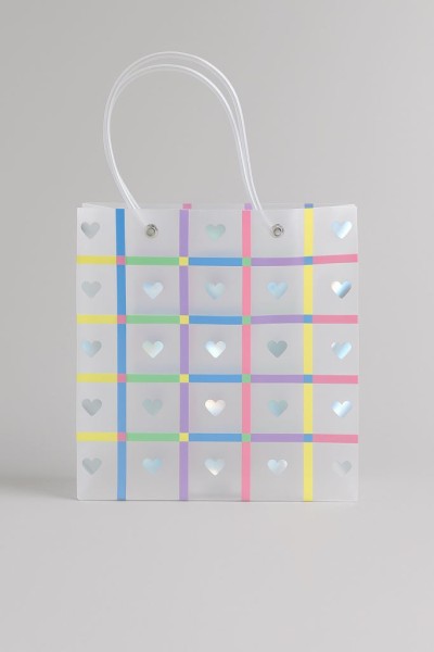 Пакет подарочный прозрачный «Transparent hose», hearts (22*21,5*10) 