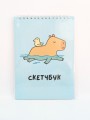 Скетчбук «Capybara and duck», 14х20 см,  плотность 100 гр