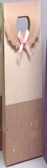 Пакет подарочный (M) "Small dots", orange (19x 9 x 27) 
