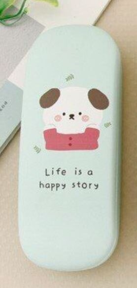 Чехол для очков "Life is a happy story", green 