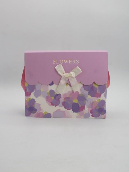 Пакет подарочный «Flower bag», purple (24.5*19.5*9.5) 