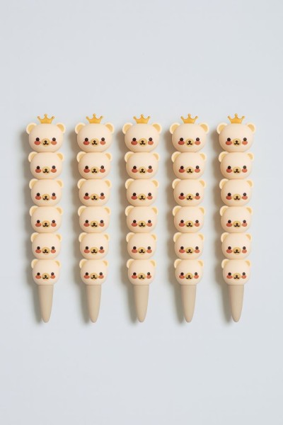 Ручка гелевая  "Bear crown", yellow 
