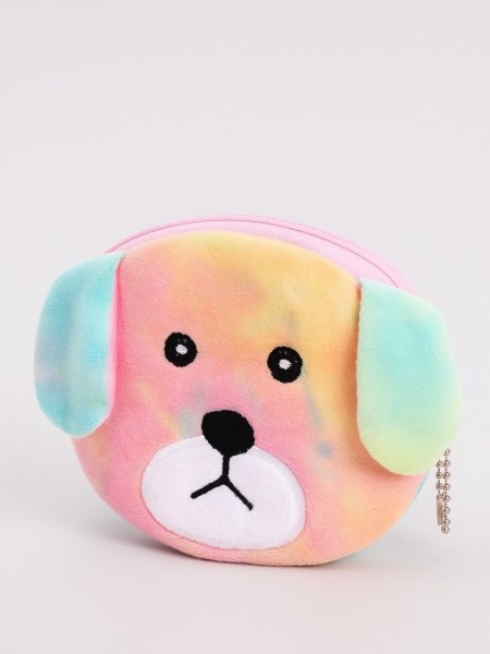 Кошелёк плюшевый "Sad dog", colorful (11*10 см) 