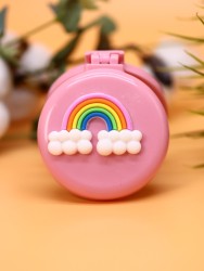 Расческа раскладная с зеркалом  "Rainbow folding", pink