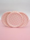 Набор бумажных тарелок 6 шт. "Cute peas", pink (230 мм)