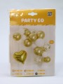 Набор воздушных шаров 28 шт. "Air heart", golden