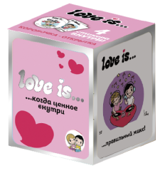 Сливочные жевательные конфеты "Love is", 18шт, клубника