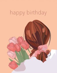 Мини открытка «Happy birthday», 75*95 мм, 10 шт