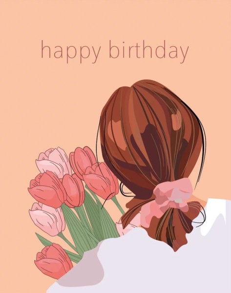 Мини открытка «Happy birthday», 75*95 мм, 10 шт 