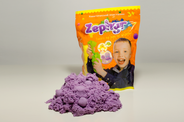 Кинетический пластилин "Zephyr"-фиолетовый 300г 