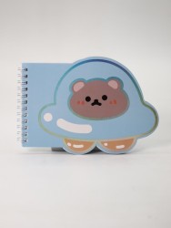 Блокнот на спирали (B6) "UFO bear", blue (13*18)
