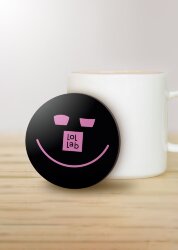 Подставка под горячее LOL LAB «Чёрный смайл», 9 см
