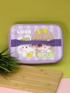 Сумка на чемодан сверху "Anime girl yellow bow", purple (29*22*8)